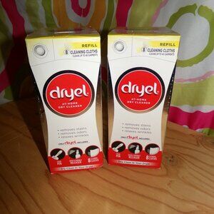 Set of 2 Dryel NWB At-Home Dry Cleaner Refill Kits
